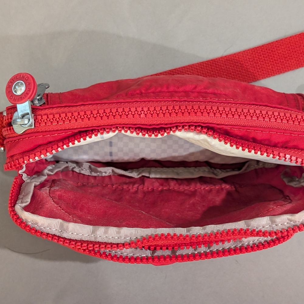 Kipling Vibrant Red Zip Pouch - image 7